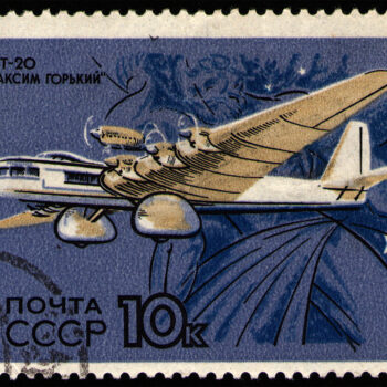 Flyer di propaganda: il Tupolev Gorky era una tipografia volante.