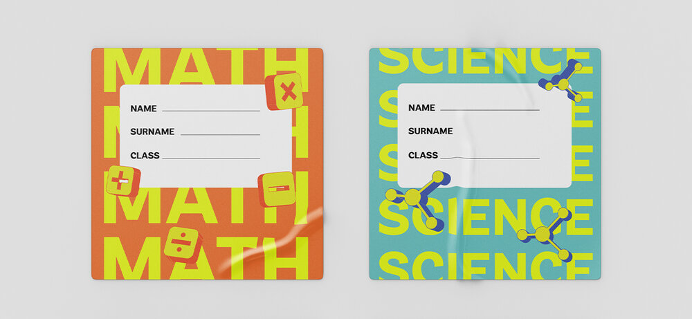 Kit Set Etichette Adesive Personalizzate con Nome e Materie per la Scuola  Matite Libri Quaderni - Gadget Eventi